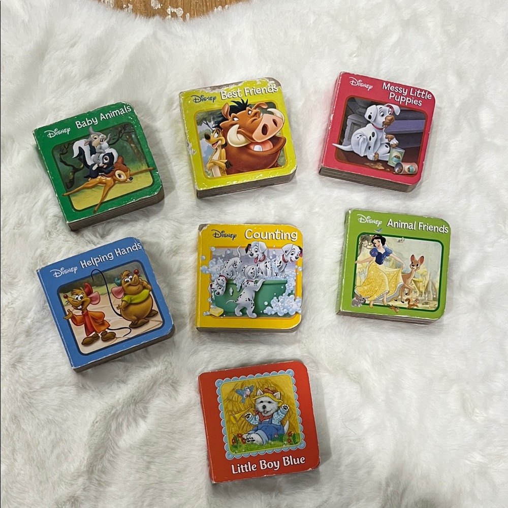 Disney Mini Board Books - Red, Green, Yellow, Blue Covers